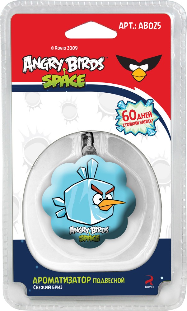 Ароматизатор Angry Birds Space подвесной Свежий бриз