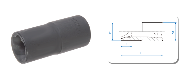 Головка для поврежденного крепежа king tony 9td403-19m