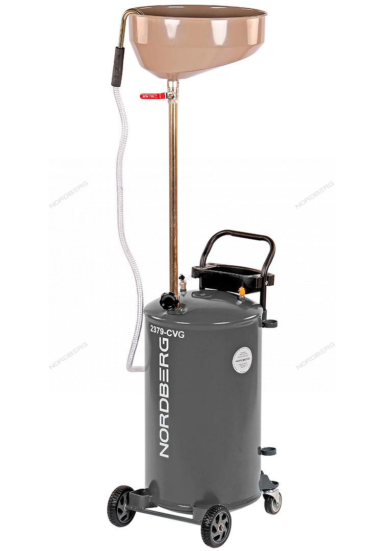 Установка для сбора масла пневматическая, 65 л, серая NORDBERG 2379-CVG