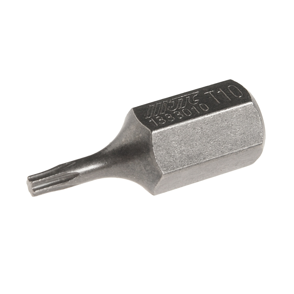 JTC-1333010 - Бита TORX Т10х30мм 10мм S2 JTC - 
Размер: Т10 х 30 мм., удлиненная TORX.
Длина насадки: 10 мм.
Материал: S2 сталь.
