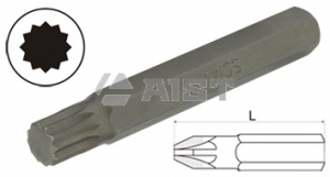 Бит 12-лучевой М5 10мм AIST 1327505M L=75мм, S2, (упаковка 10 шт) Киров