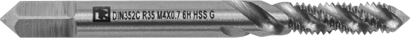 MTG61SF Метчик машинно-ручной T-DRIVE со спиральной канавкой для глухих отверстий с направляющей в наборе М6х1.0, HSS-G