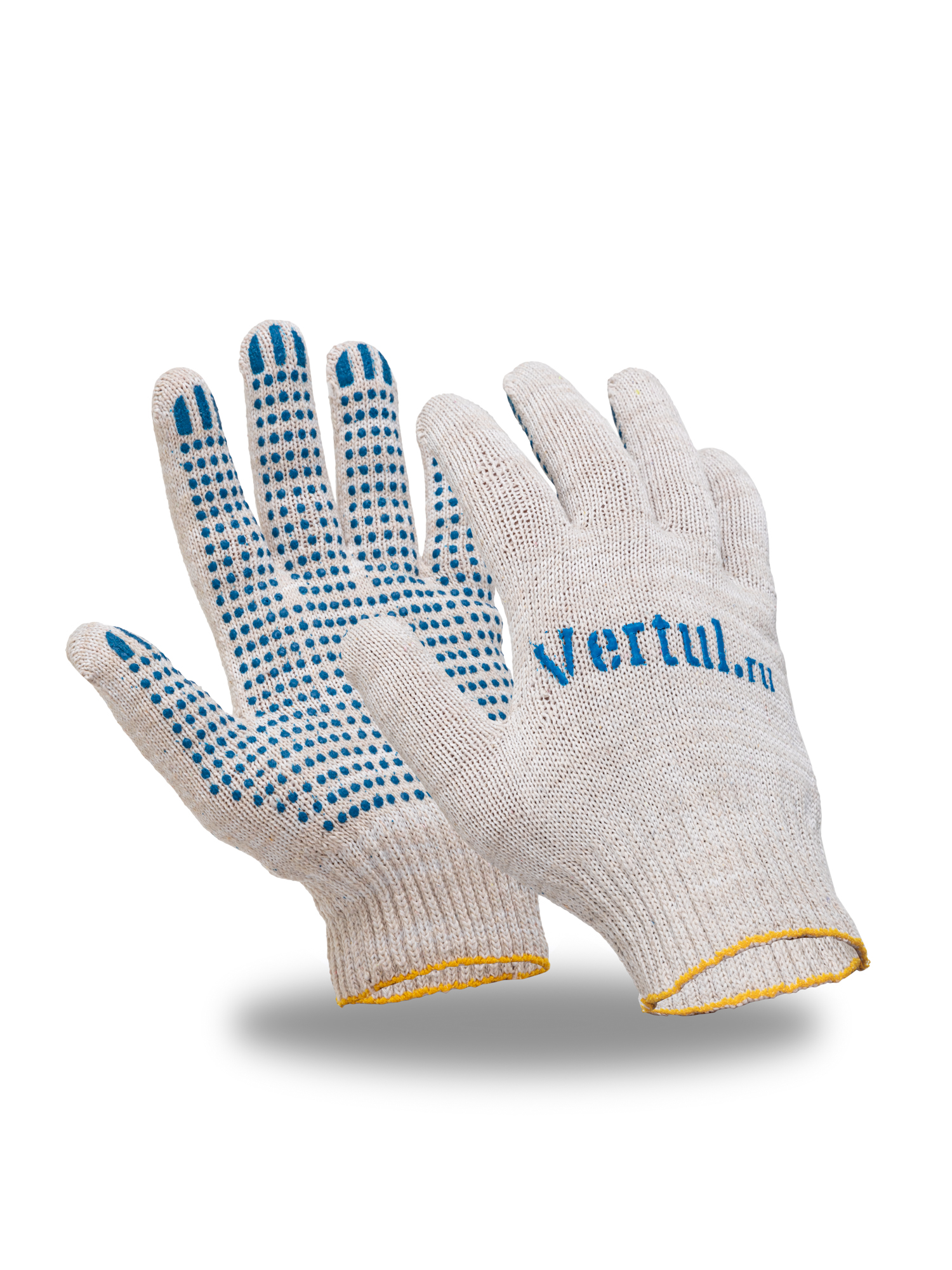 Перчатки х/б с ПВХ 10 класс вязки 5 нитей Vertul VR99999