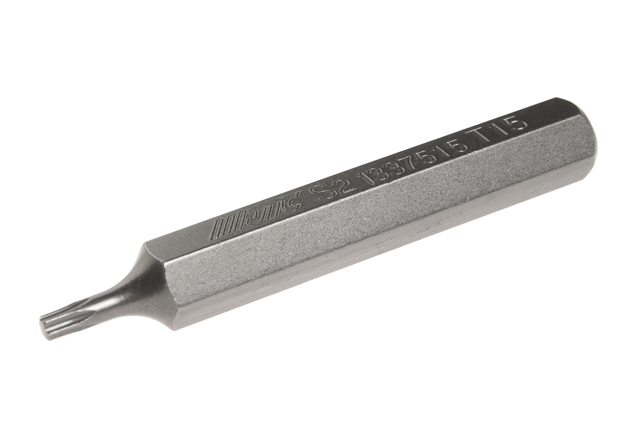 JTC-1337515 - Бита TORX Т15х75мм 10мм удлиненная S2 JTC - 
Размер: Т15 х 75 мм., удлиненная TORX.
Длина насадки: 10 мм.
Материал: S2 сталь.
