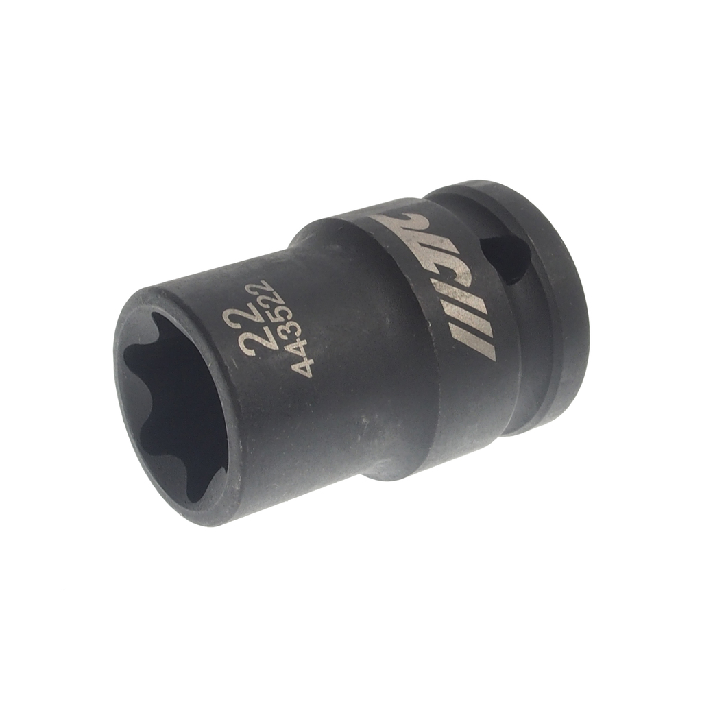 JTC-443522 - Головка торцевая 1/2" TORX E22 ударная JTC - 
6 граней, размер E22.
Изготовлена из высококачественной хром-молибденовой стали.
Присоединительный квадрат: 1/2".
Общая длина: 45 мм.
Габаритные размеры: 25.5/30/45 (Ш1/Ш2/Д)
