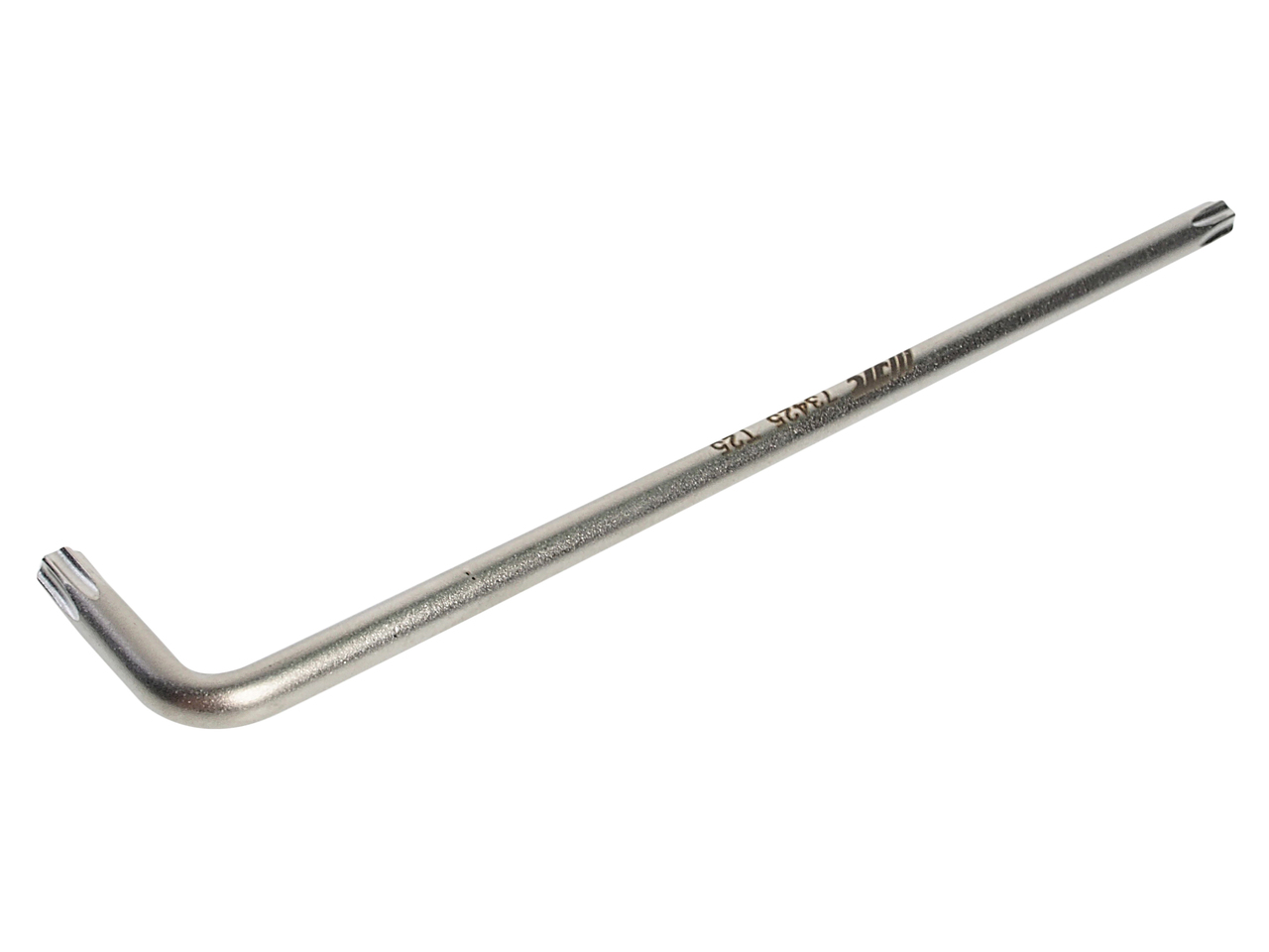 JTC-73425 - Ключ TORX Г-образный T25H удлиненный L=126мм JTC - 
Материал: SNCM8660.
Удлиненная сторона имеет отверстие.
Размер: Т25(H).
Длина: 126 мм.
Ширина: 20 мм.
Количество шт. в упаковке: 20.
