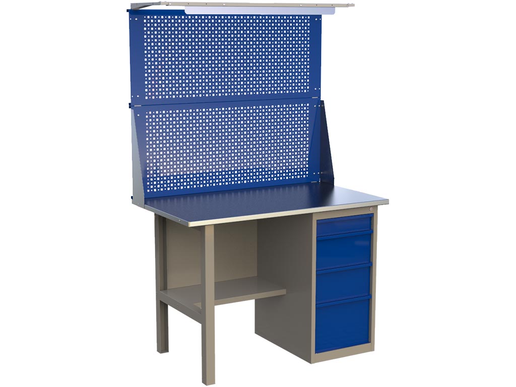 ML Верстак 1200 ML4 с двойным экраном и освещением