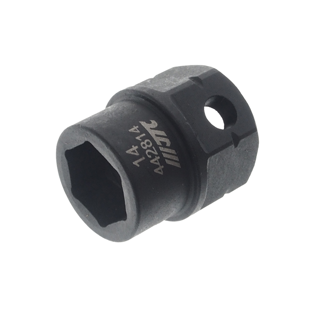 JTC-442814 - Головка торцевая 1/2" 14мм ударная мини L=28мм JTC - 
Изготовлены из высококачественной хромомолибденовой стали.
6 граней, метрический размер.



S: 14
А: 22
С: 21,5
L: 28


