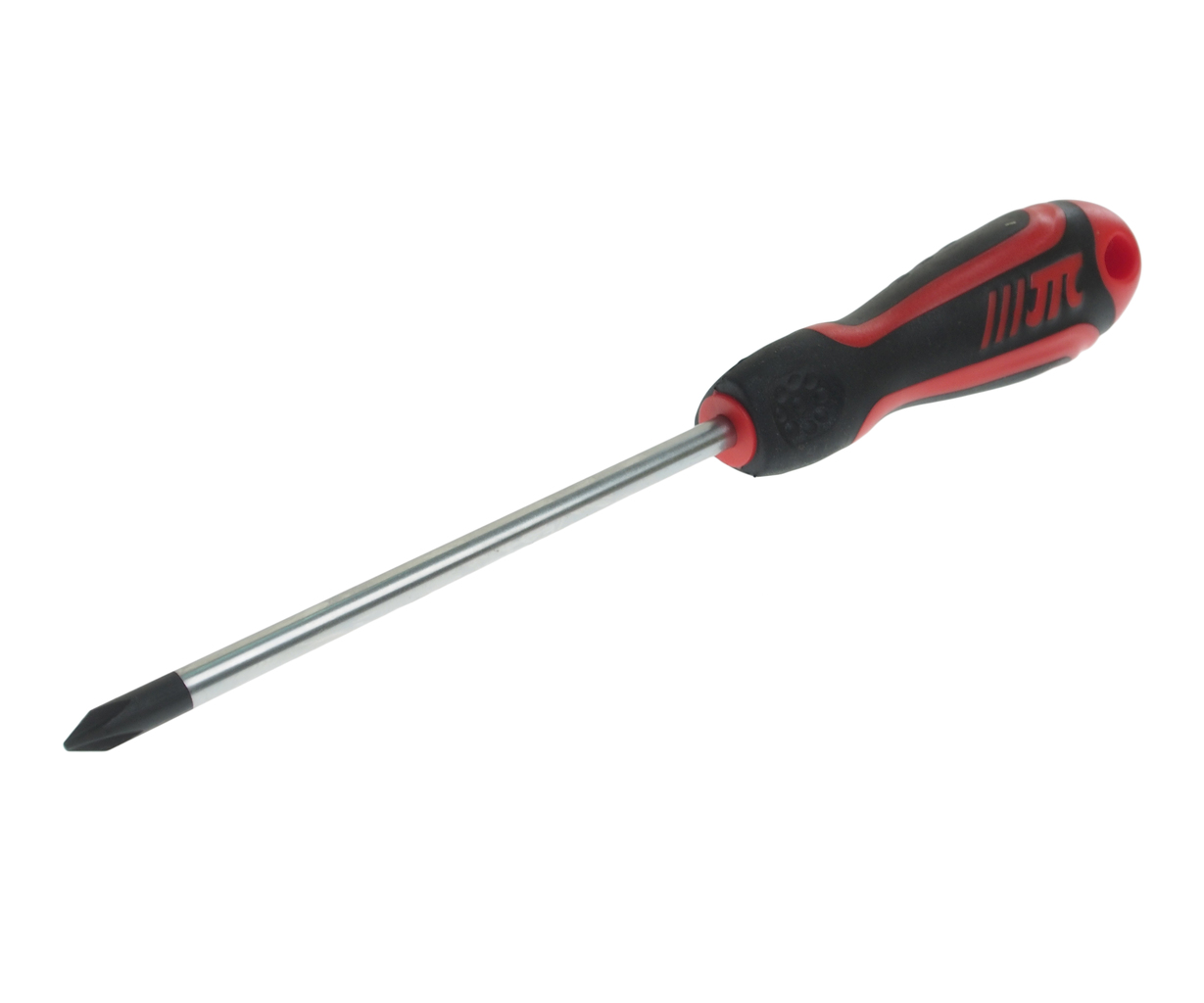 JTC-7630 - Отвертка крестовая PH 1.0х100мм усиленная (сталь Cr-Mo) JTC - 
Материал: 8NCM8660.
Стержень отвертки стальной. Покрыт сатин-хромом, жало оксидировано.
Рукоятка имеет треугольную форму. Изготовлена из двухкомпонентного материала (РР + TPV). О