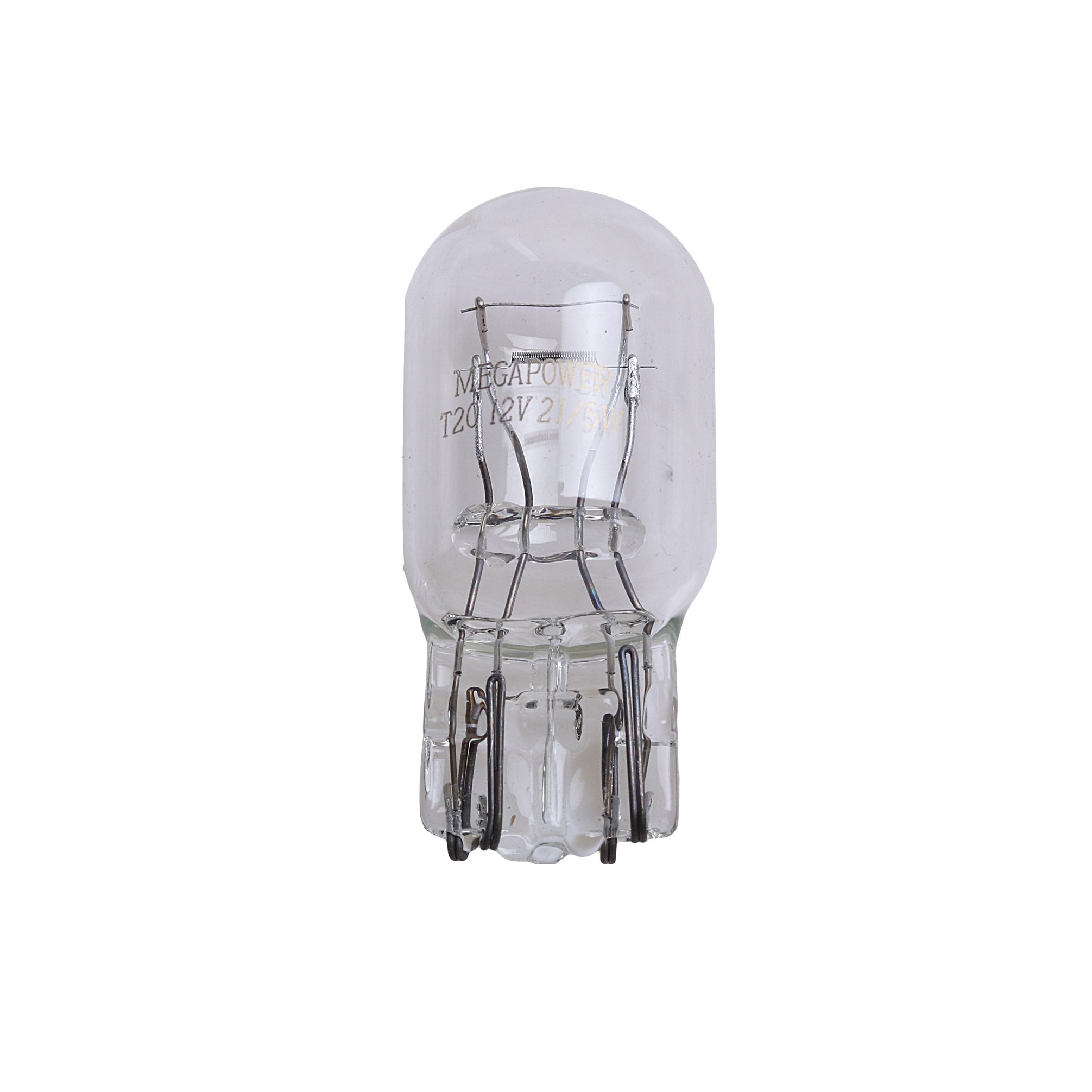Автолампа W21/5W (W3*16q) STANDART 12V MEGAPOWER /10/50