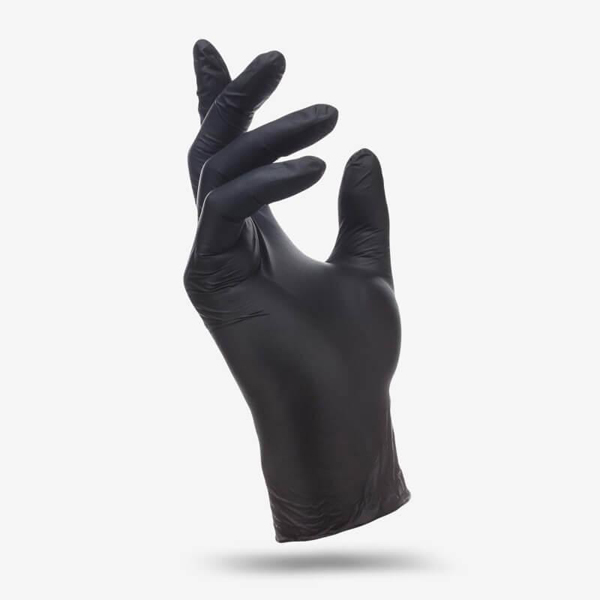 Перчатки нитриловые черные XL (100 шт)