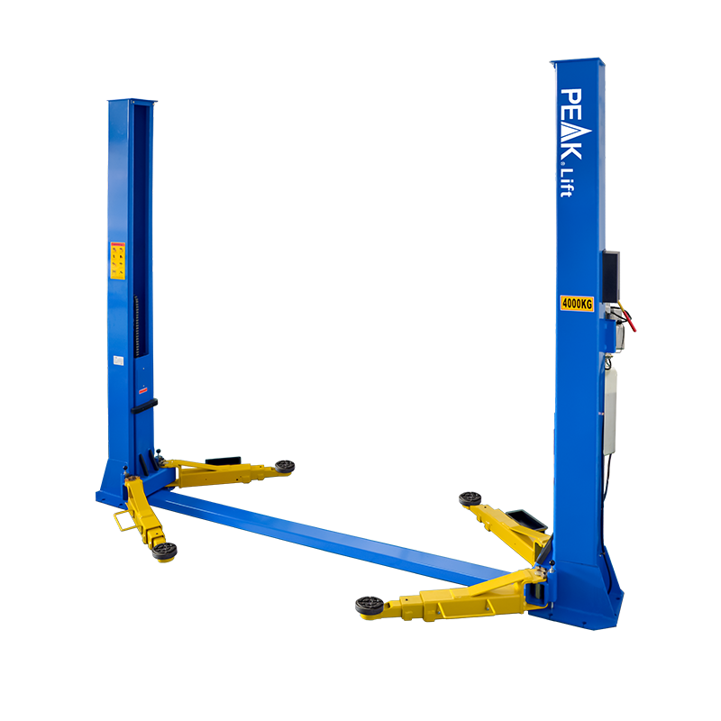 PEAK 208 Двухстоечный электрогидравлический подъемник 4 т. Снятие стопоров с одной колонны