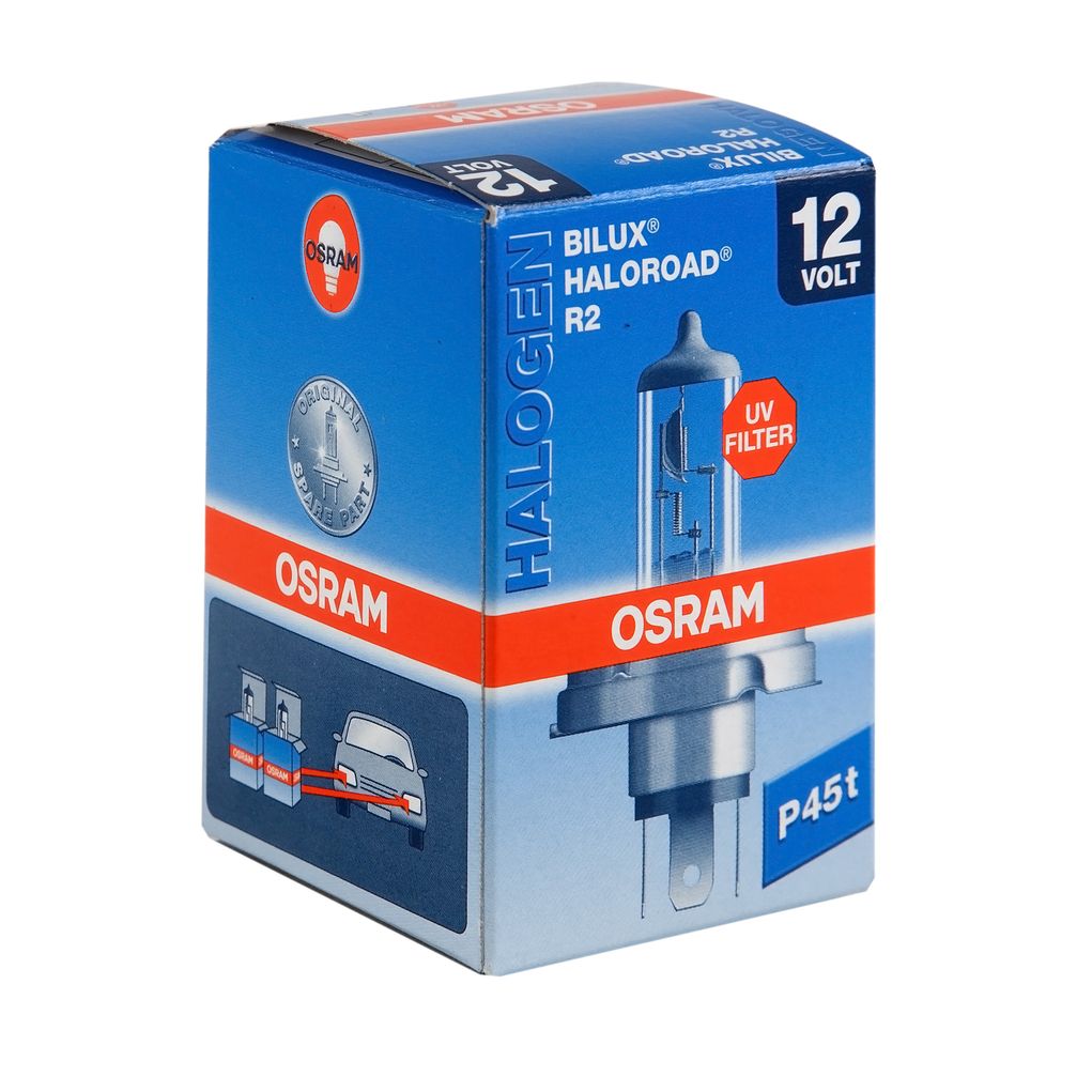 Автолампа R2 (45/40) P45t-41 HALOGEN 12V OSRAM /10/100