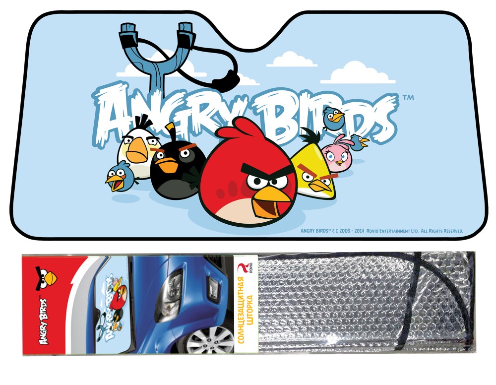 Солнцезащитная шторка Angry Birds, 135х65 см