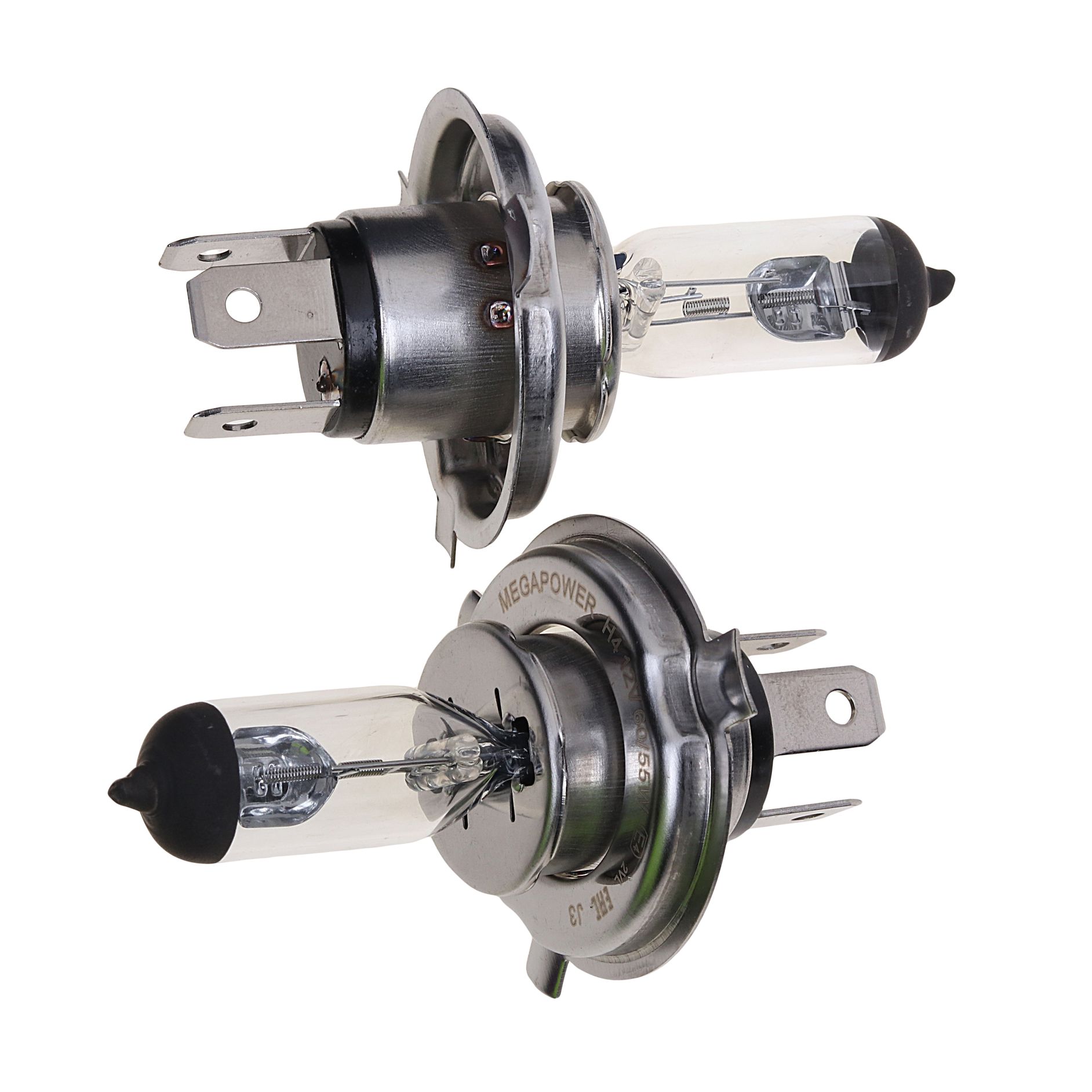 Автолампа H4 (60/55) P43t-38 STANDART (бокс, 2шт) 12V MEGAPOWER /1/10