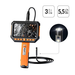 IC-V116B-3 Видеоэндоскоп промышленный, экран 5", 2 камеры, 2Мп, 1920х1080, 3м, 5.5 мм сменный зонд iCartool IC-V116B-3