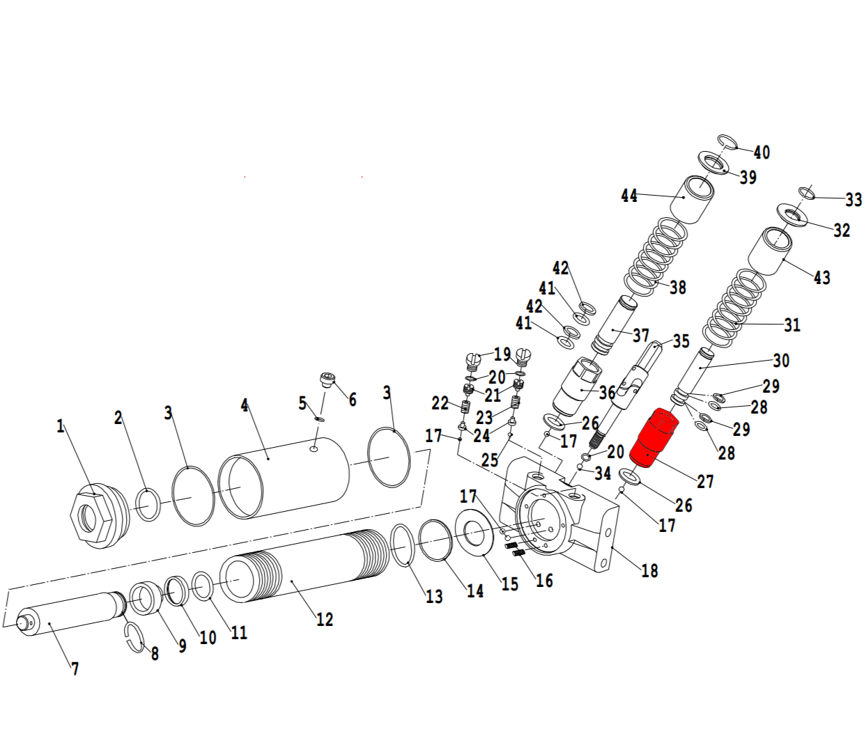 LYD3F.4-5  Цилиндр плунжера d15мм