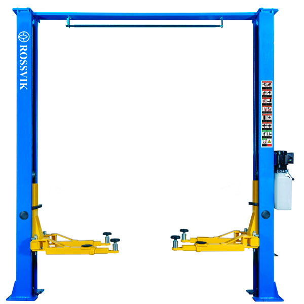 Автоподъемник двухстоечный ROSSVIK V2-4LH г/п 4.0т, 380В, с верхней синхронизацией. Цвет синий.