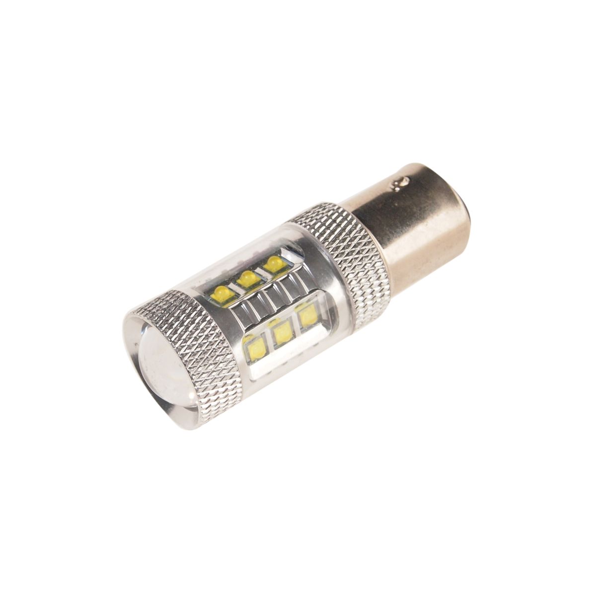 Автолампа P21/5W (BAY15d) 16 SMD WATTS CREE WHITE 1280лм 6000K 12V MEGAPOWER /10/100 OLD
