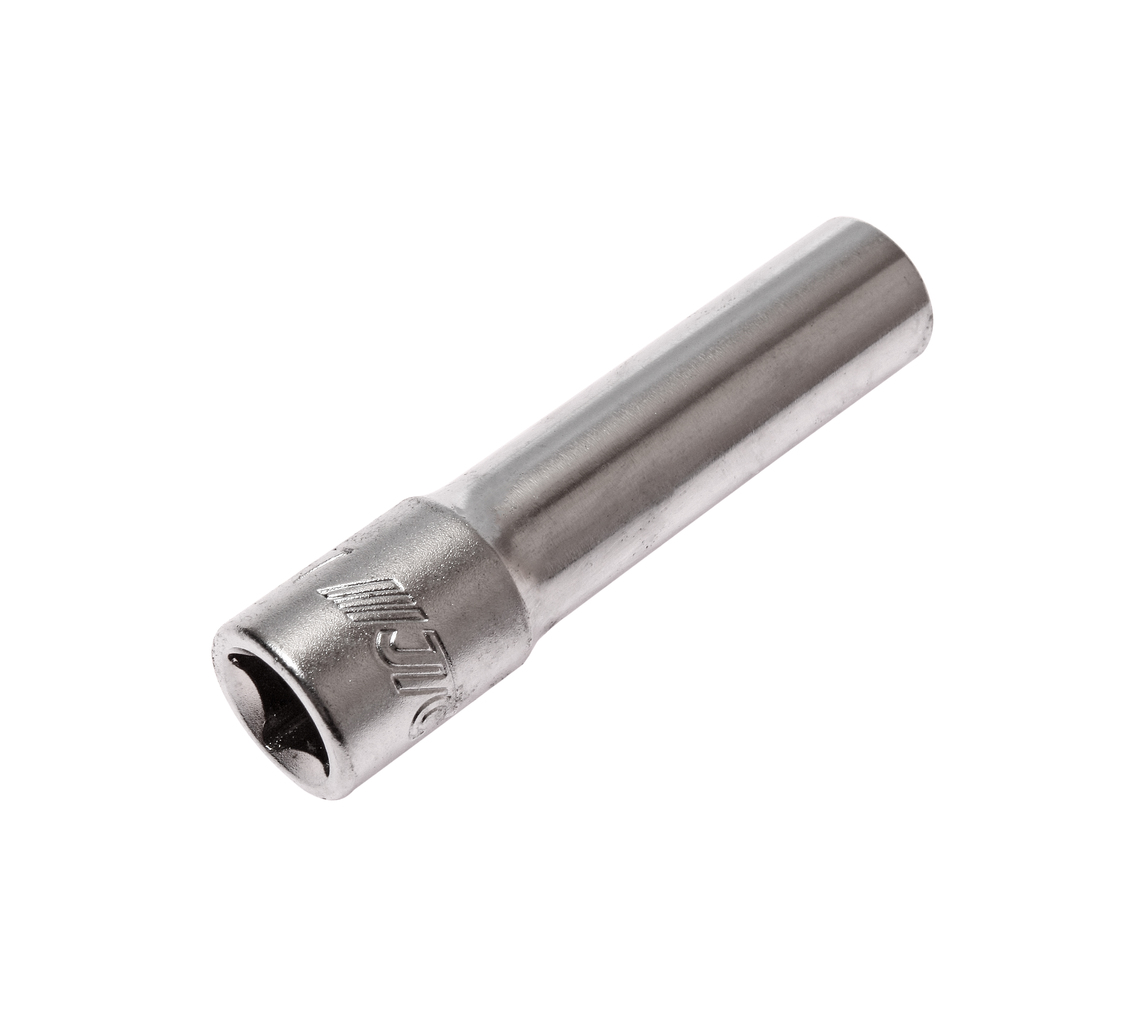 JTC-25207 - Головка торцевая 1/4" 07мм глубокая L=50мм JTC - 
  6 граней, метрический размер. 
  Изготовлена из закаленной хром-ванадиевой стали.   
  Размер: 1/4&rdquo;х7 мм.
  Общая длина: 50 мм.   
  Количество в оптовой упаковке: 20 шт. и 1000 шт