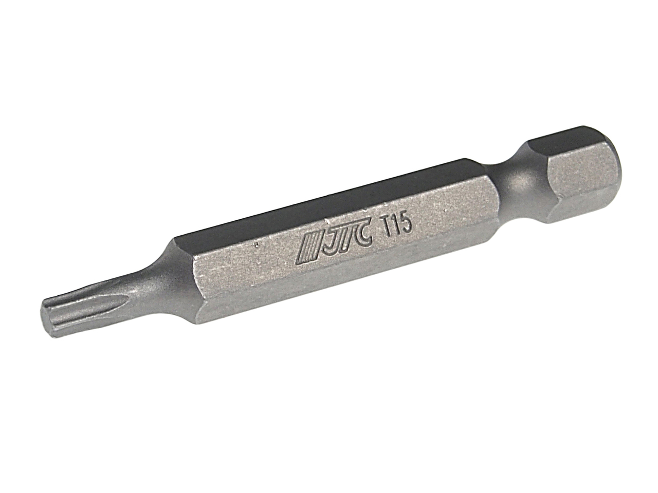 JTC-1135015 - Бита TORX Т15х50мм 1/4" DR JTC - 
Материал: S2.
Размер: T15.
Длина: 50 мм.
Количество шт. в упаковке: 10.
