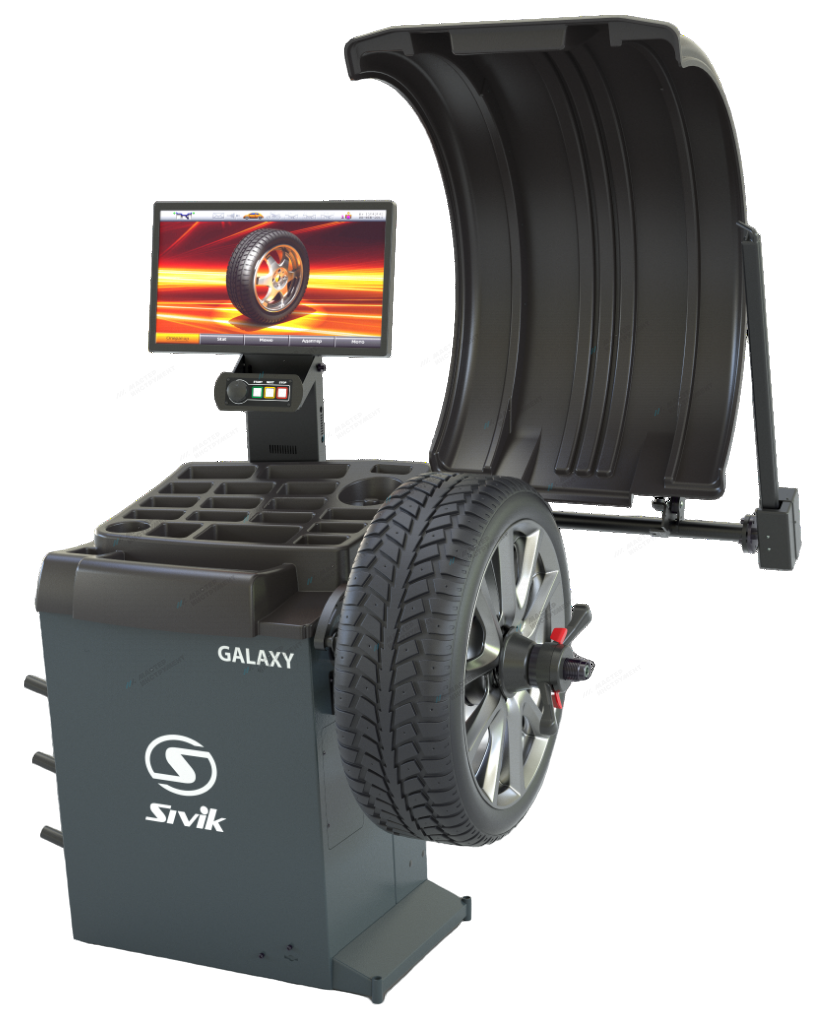 Станок для балансировки колес автомототранспортных средств GALAXY, серый