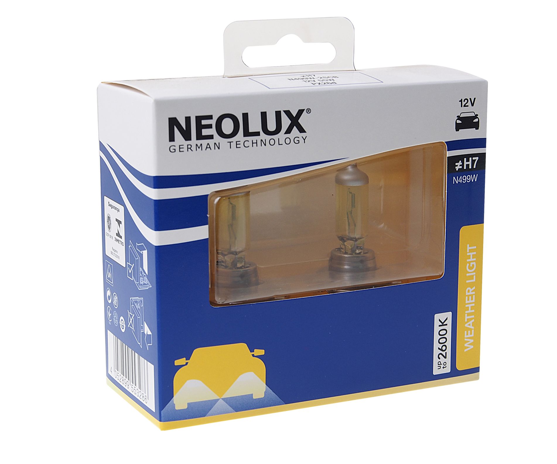 Автолампа H7 (55) PX26d WEATHER LIGHT 2600K(бокс, 2шт) 12V NEOLUX /1/10