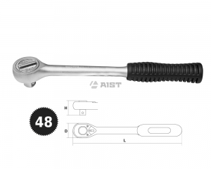 Трещотка 3/8" 48 зуб. MASTER 32123-48 резин. ручка, 200мм Киров