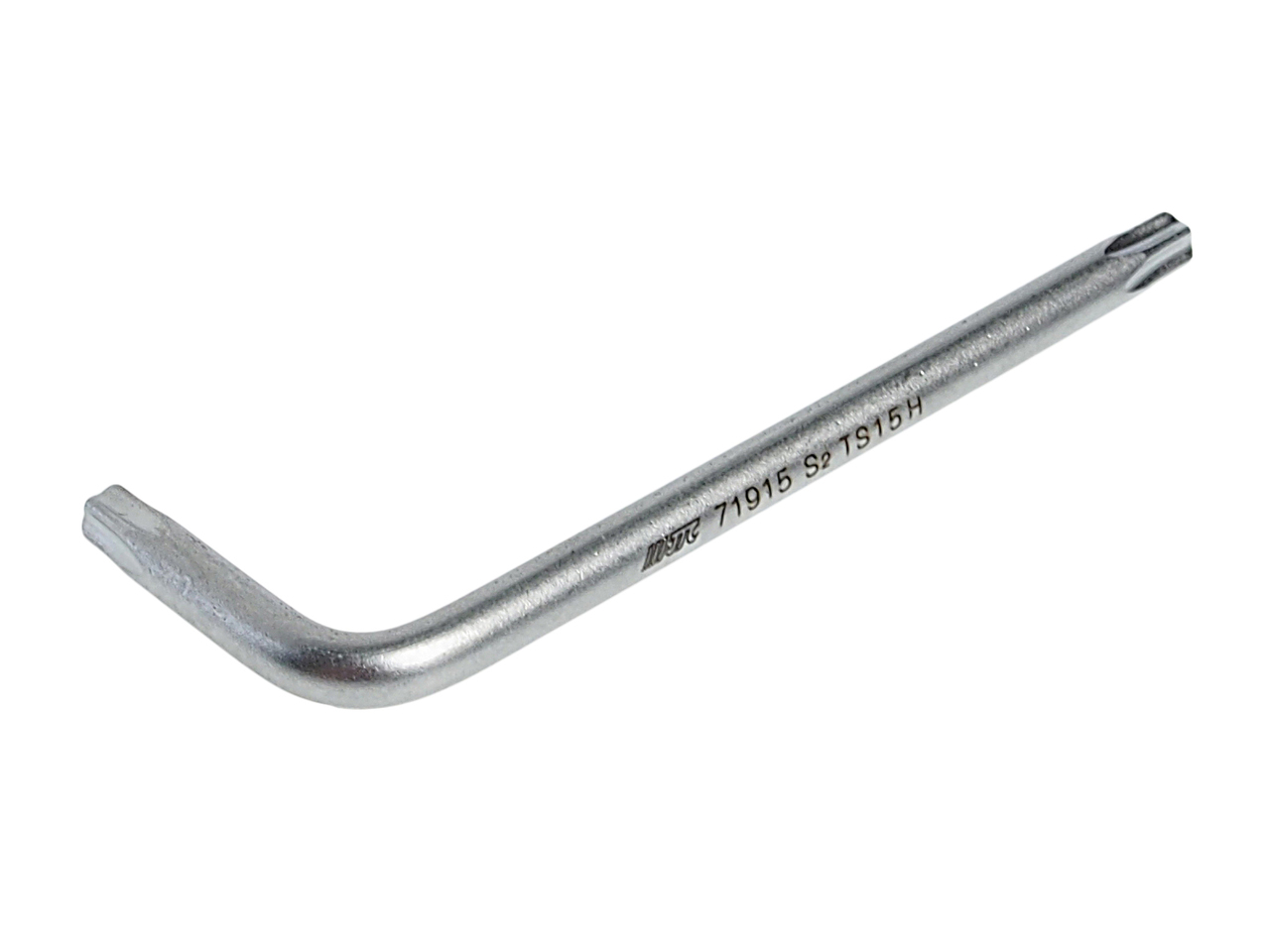 JTC-71915 - Ключ TORX Г-образный TS15H 5-гранный L=54мм JTC - 
Материал: S2.
Размер: TS15H.
Длина: 54 мм.
Ширина: 18 мм.
Количество шт. в упаковке: 20.
