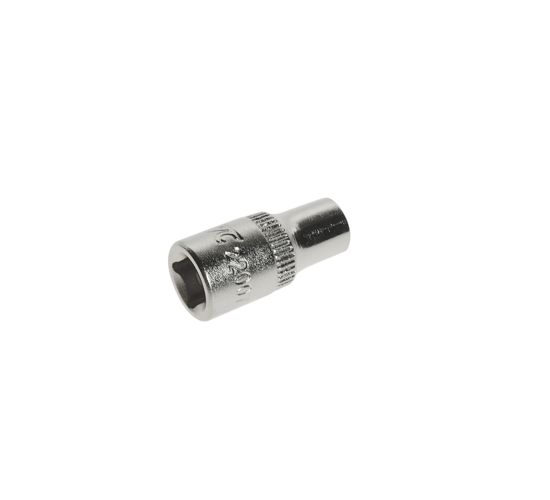 JTC-22007 - Головка торцевая 1/4" TORX E7 L=25мм JTC - 
Изготовлен из высококачественной хром-молибденовой стали.
Размер: 1/4"х Е7.
Общая длина: 25 мм.
Количество в оптовой упаковке: 10 шт. и 200 шт.
