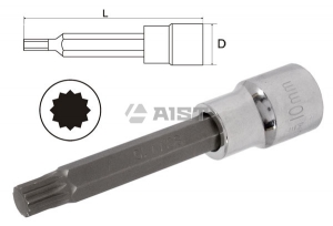 Головка-бита 12-лучевая М12 3/8" AIST 340412M L=100мм Киров