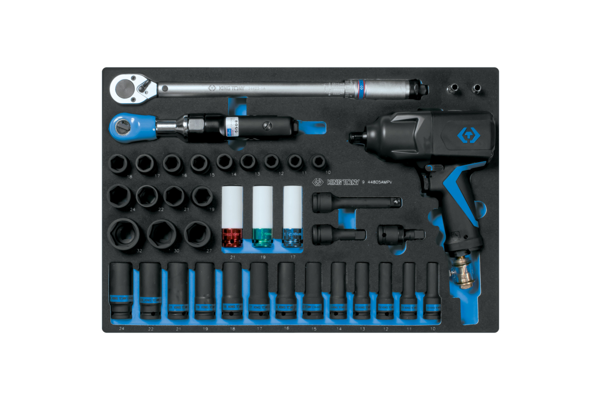 Набор пневмоинструмента 1/2"" с принадлежностями, ложемент, 41 предмет