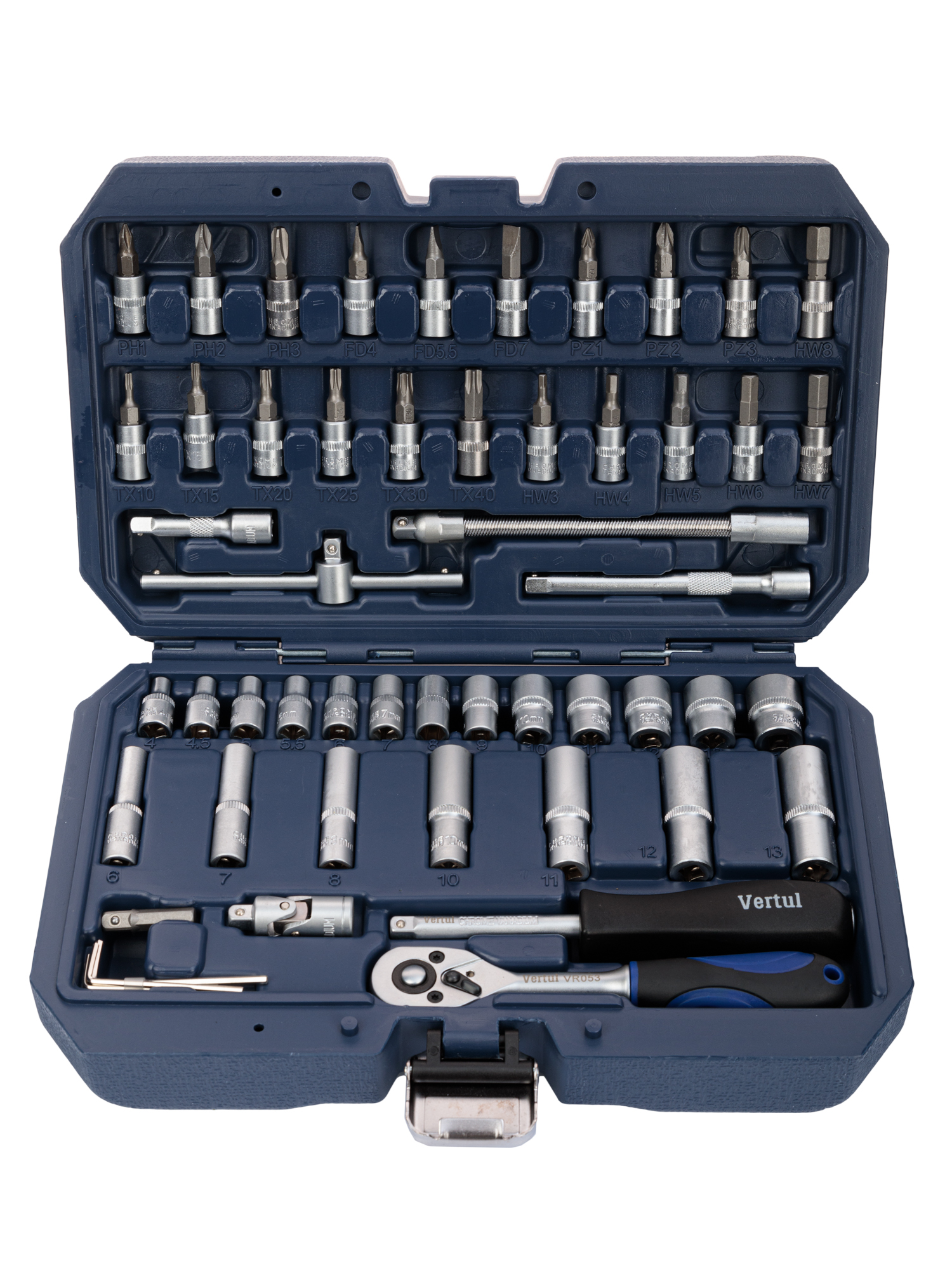 Набор инструментов Vertul 53 предмета 1/4″ VR053