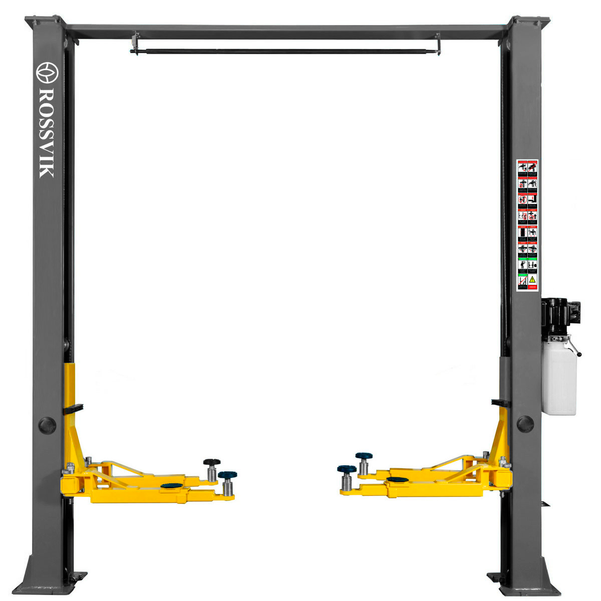 Автоподъемник двухстоечный ROSSVIK V2-4L г/п 4.0т, 380В, с верхней синхронизацией. Цвет серый.