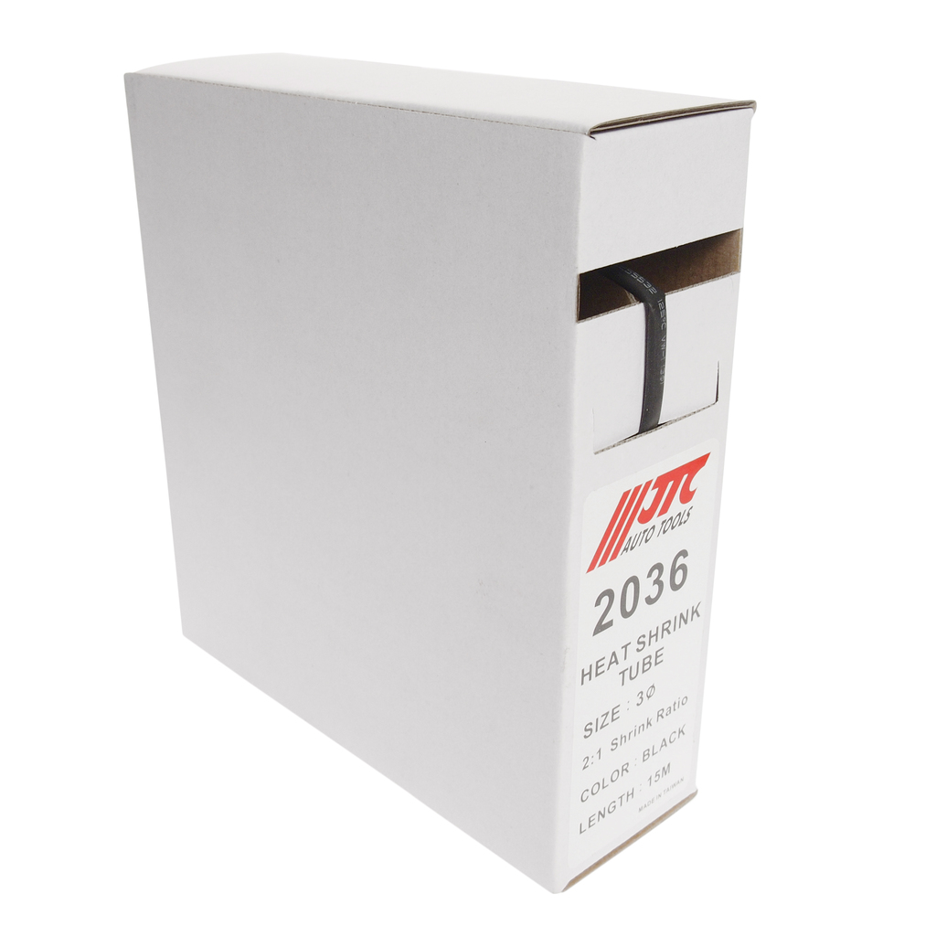 JTC-2036 - Трубка термоусадочная d=3мм 15м (мини-бокс) JTC -  
Диаметр: 3 мм.  
Длина: 15 м. 
Диаметр до усадки: 3,5&plusmn;0,3 мм. 
После усадки: 1,5 мм. 
Габаритные размеры: 185/175/60 мм. (Д/Ш/В)  
Вес: 150 гр.  

