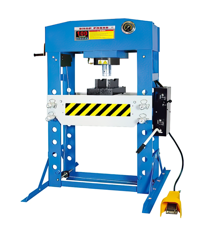 Пресс гидравлический 100т HJ0813CE (HJ0810CE), напольный, пневмопривод, педаль
