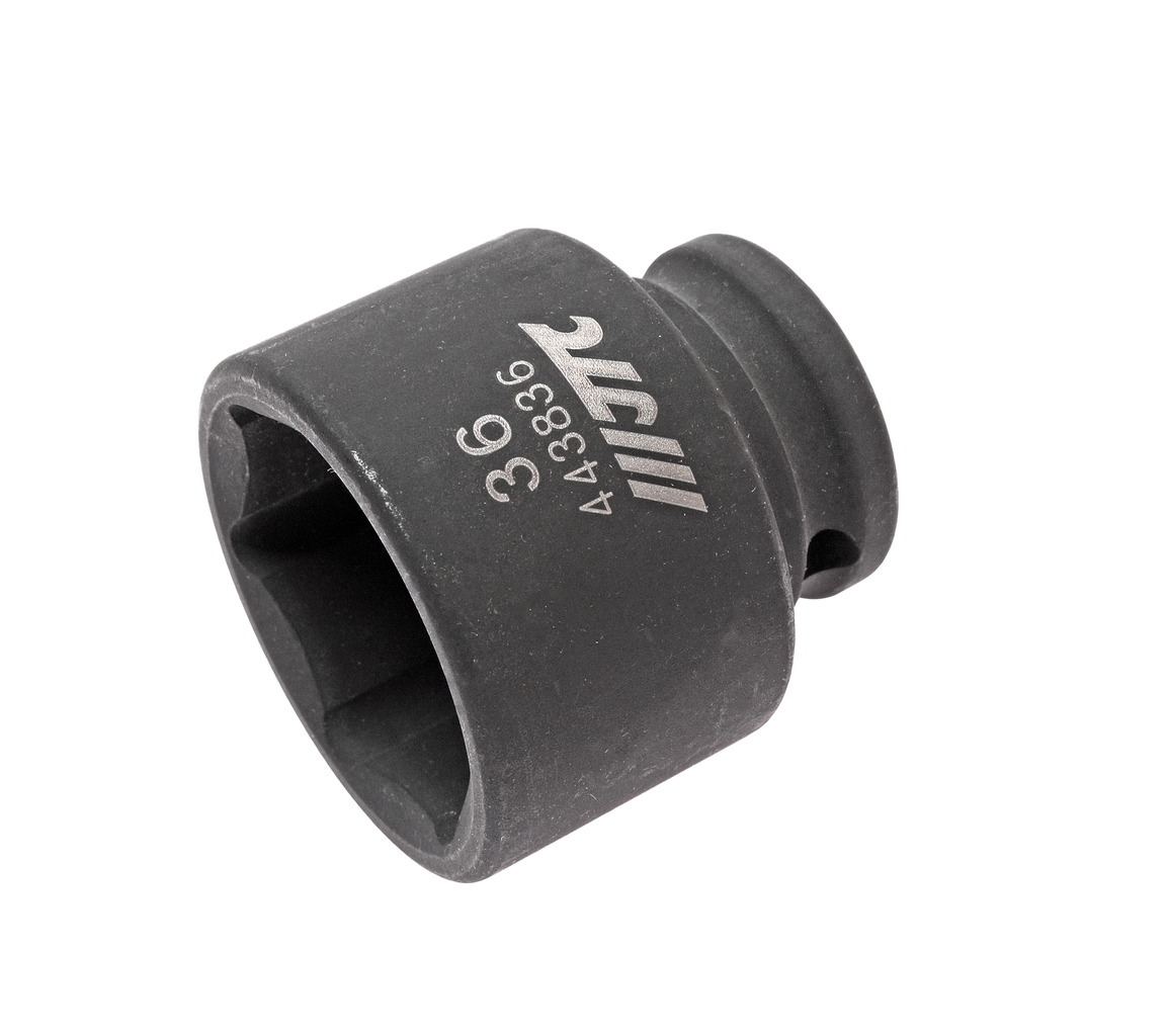 JTC-443836 - Головка торцевая 1/2" 36мм ударная L=48мм JTC - 
  6 граней, метрический размер. 
  Изготовлена из высококачественной хром-молибденовой стали. 
  Размер: 1/2"х36 мм.
  Общая длина: 48 мм. 
  Количество в оптовой упаковке: 5 шт. и 50