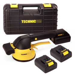 TC-P008 Виброприсоска для укладки плитки аккумуляторная TECHNICOM TC-P008, 16,8В, 2000 мАч, 6 скоростей, чаша 123мм, 3000-6000 об/мин, нагрузка 100 кг