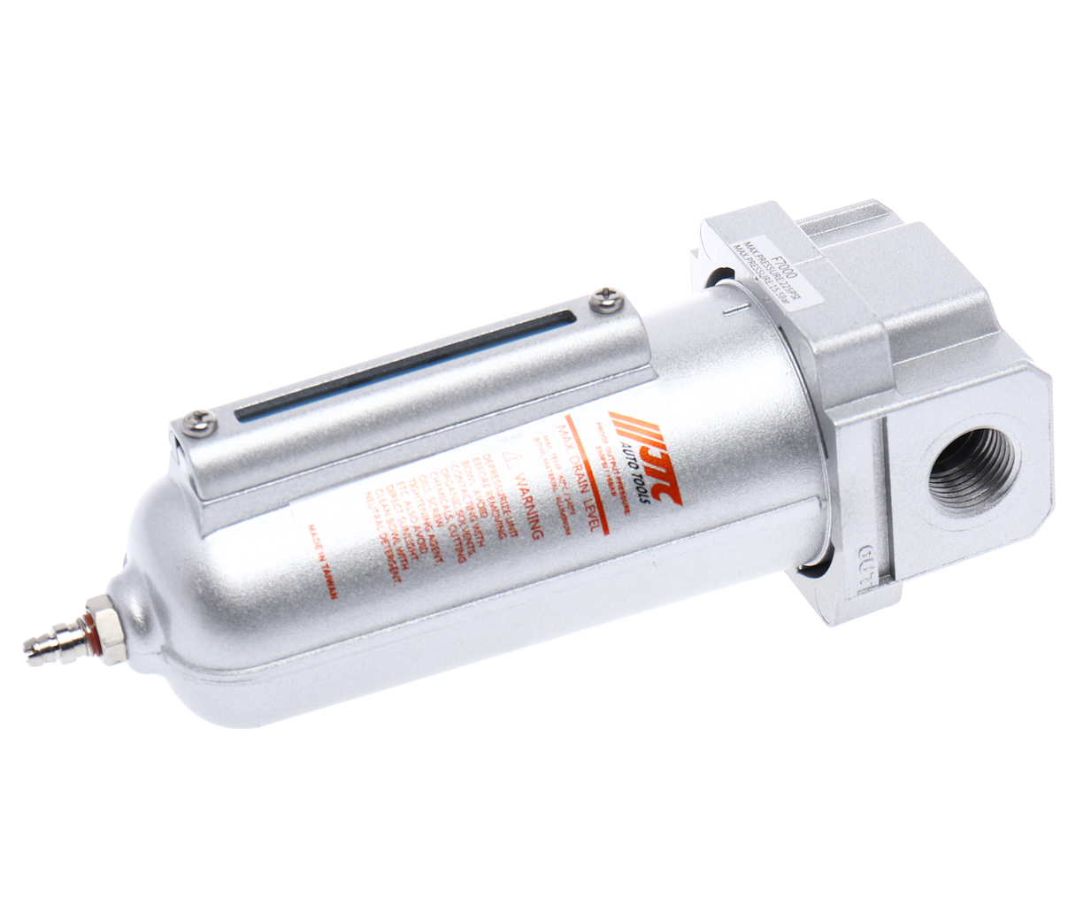 JTC-7266 - Фильтр-влагоотделитель 1/2” 16атм. 4000л/мин. JTC - 
Стальные стенки обеспечивают лучшую защиту;
Легкая установка и демонтаж;
Фильтр;
Разъем: 1/2";
Температурный режим: 5-60&deg;C;
Давление на входе: 285 PSI, 20 кг/см&sup2;;
Давление на 