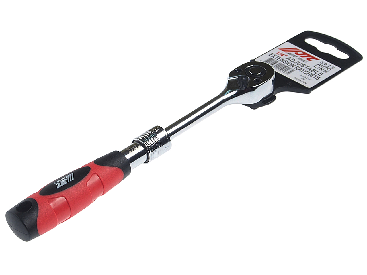 JTC-5025 - Ключ трещотка 1/4" 72 зуба 150-200мм телескопический JTC - 
	Трещоточный механизм с большим крутящим моментом.
	72 зуба обеспечивают удобство работы.
	Угол поворота: 5&deg;.
	С функцией быстрого отсоединения.
	Посадочный квадрат: 1/4".
	Д