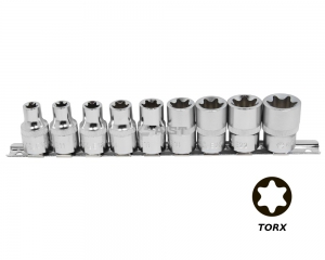 Набор головок TORX 9 предметов AIST 401509 (1/2", E10-24), на метал. рельсе Киров