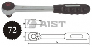 Трещотка 1/2" 72 зуб. AIST 42104-72-X пластик. ручка, 250мм Киров