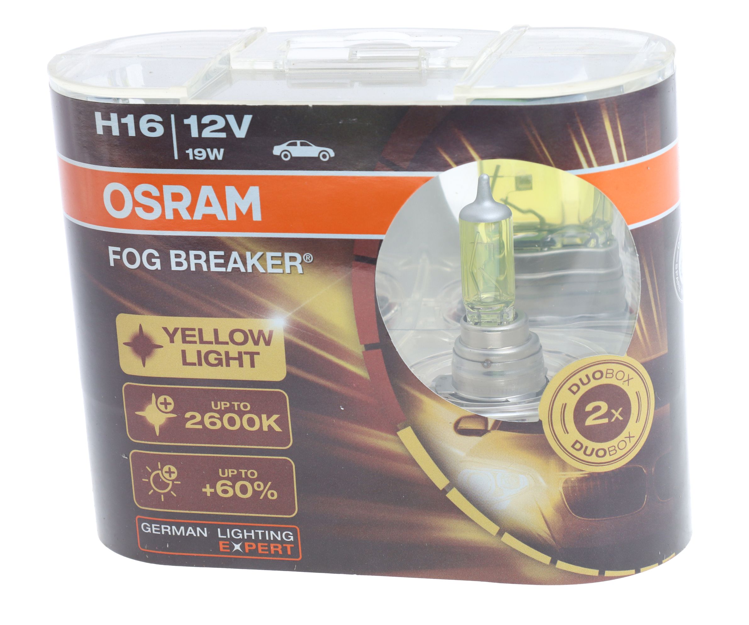 Автолампа H16 (19) PGJ19-3 FOG BREAKER 2600К (евробокс,2шт) 12V OSRAM /1/10/100
