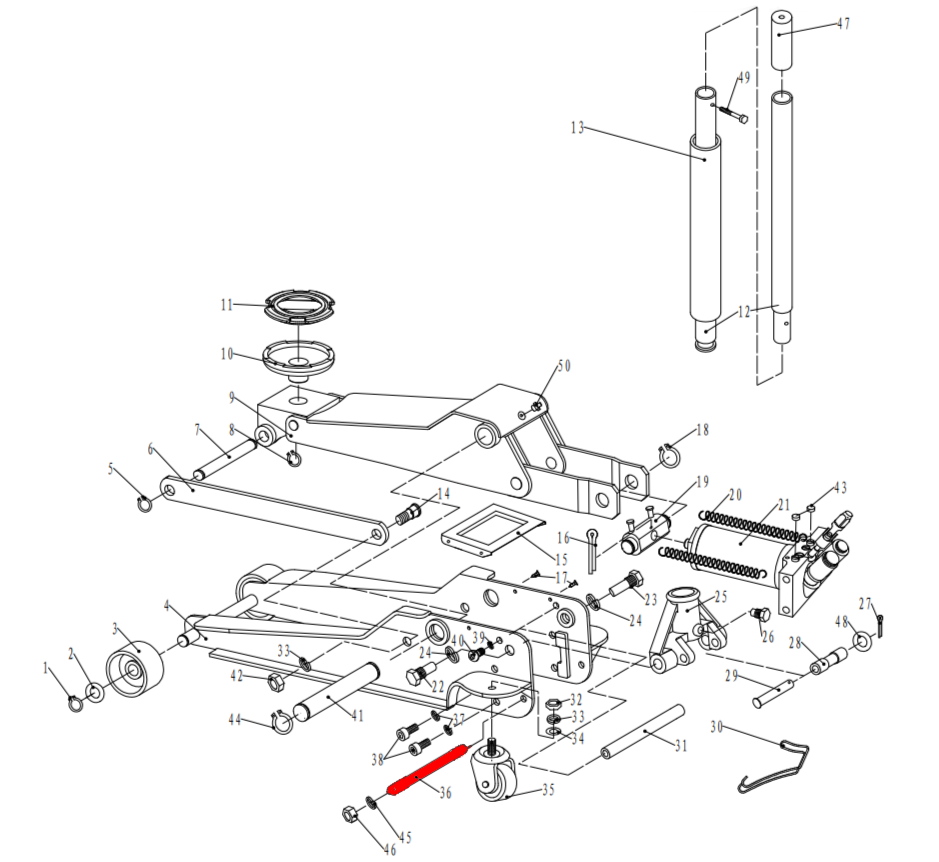 Шпилька соединительная Pull Rod Поз.33