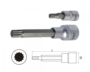 Головка-бита 12-лучевая М10 1/2" AIST 440410M L=100мм Киров