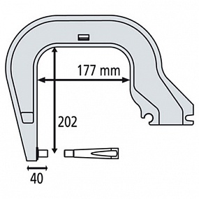 020016 Плечо типа С (С8): C clamp для INVERTER 125, DC, BP, PTI