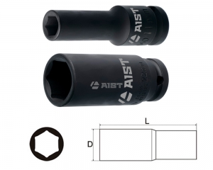 Головка глубокая ударная 8мм AIST 4512108 1/2", 6-гр., Cr-Mo Киров