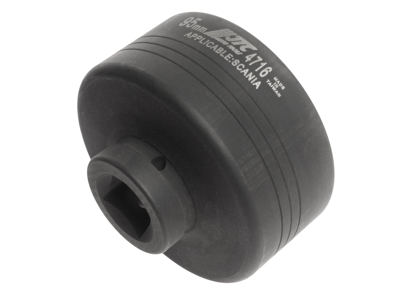 JTC-4716 - Головка для гайки ступицы колеса переднего 1" 95мм 8-ми гранная (SCANIA) JTC - 
	Размеры: под ключ 1", 95 мм. (8 граней).
	Применение: для снятие ступичной гайки переднего колеса Скания (Scania).
	Количество в оптовой упаковке: 12 шт.
	Габа