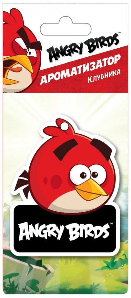 Ароматизатор Angry Birds картонный подвесной RED Клубника