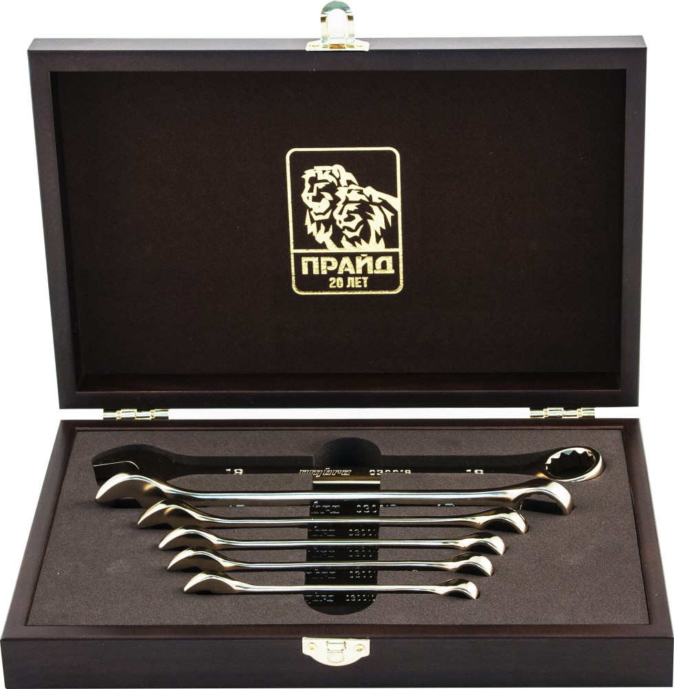 Набор ключей комбинированных “GOLD COATING” 6 предметов 10-19 мм, в сувенирной упаковке.